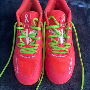 M.E.L.O Puma Neon Pink and Green Sneakers basketball shoes
